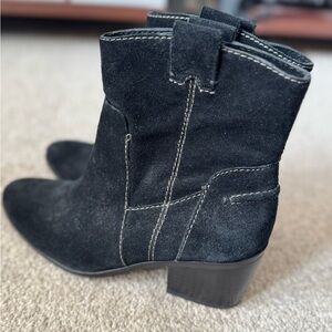 Vince Camuto Black Suede Ankle Boots